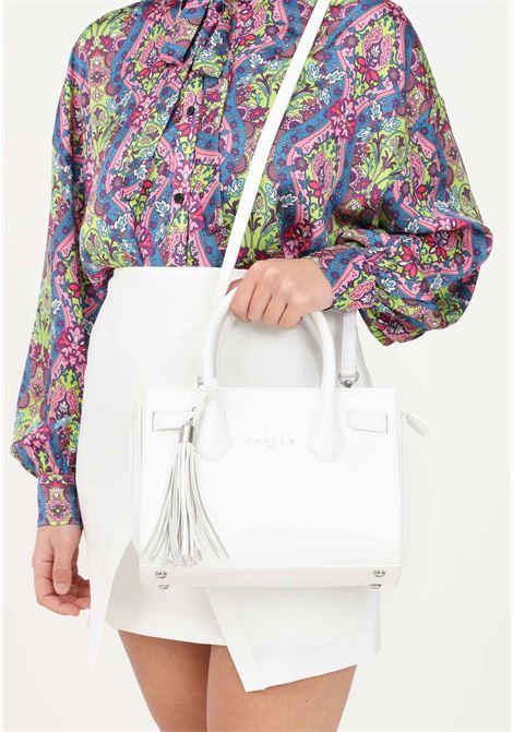 Women's white casual bag with tassel pendant GAELLE | Bag | GBADP4073BIANCO