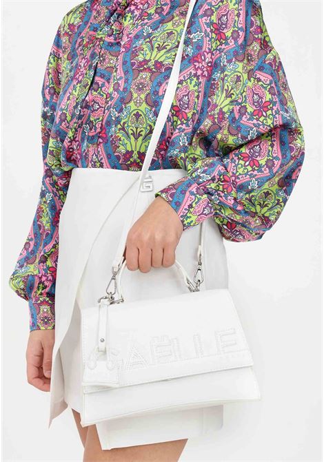 White women's bag with embossed logo GAELLE | Bag | GBADP4125BIANCO