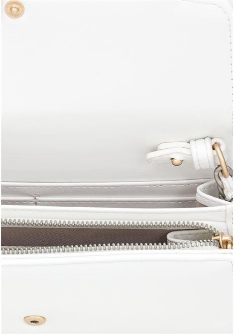 White women's clutch bag with logo and pendant GAELLE | Bag | GBADP4197BIANCO