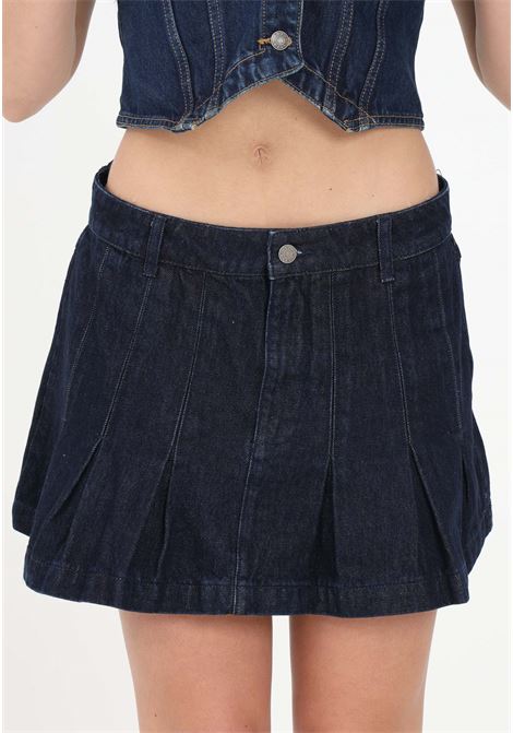 Women's dark denim short skirt with pleats GUESS | Skirt | EW3YG15D4XY0FB08