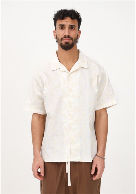 Camicia casual bianca da uomo con ricamo GUESS | Camicie | M3GH21WFG50A20Z