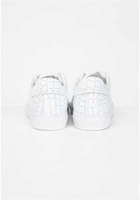 Men's white casual sneakers with crocodile motif HIDE & JACK | Sneakers | TOSLWHTWHTTUSCANY WHITE WHITE