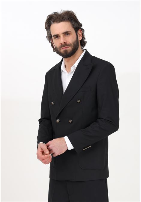Elegant double-breasted black jacket for men I'M BRIAN | Blazer | GIA2430009