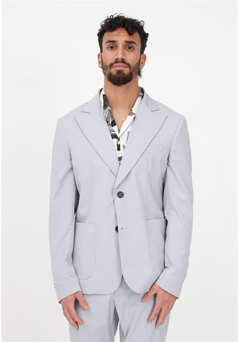 Elegant gray men's jacket with large pockets I'M BRIAN | Blazer | GIA24330033