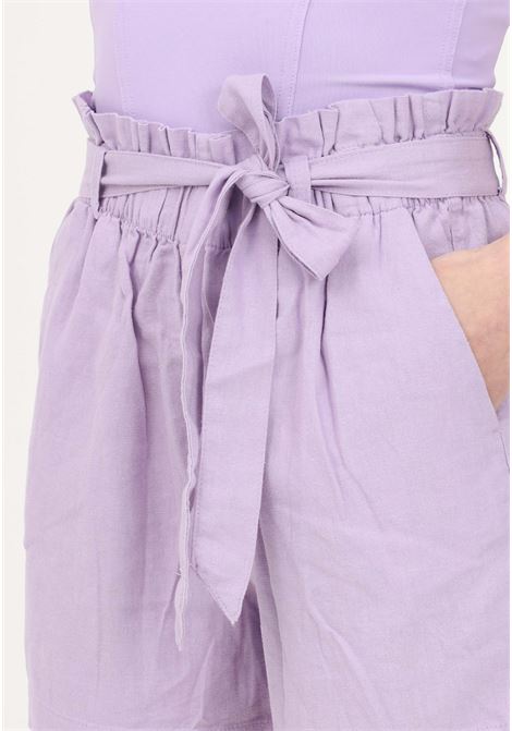 Casual lilac shorts for women with matching sash JDY | Shorts | 15225921PURPLE ROSE