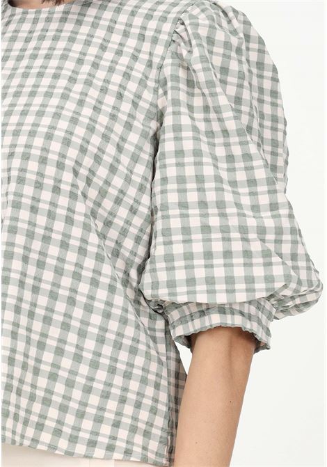 Blusa bicolore da donna con motivo a quadretti JDY | Bluse | 15287330DESSERT SAGE