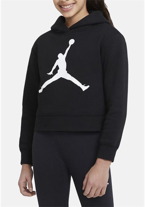 Black girl's hooded sweatshirt with Jumpman maxi print JORDAN | 45A442023