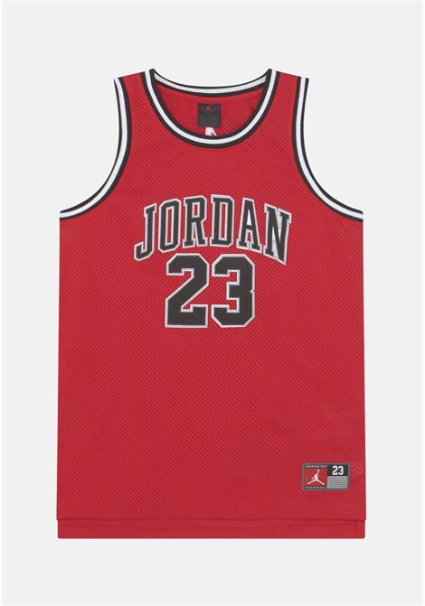 Canotta rossa da bambino con stampa Jordan 23 JORDAN | T-shirt | 95A773R78.