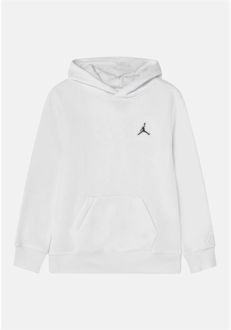 White sweatshirt for boys and girls with hood and Jumpman logo JORDAN | Sweatshirt | 95A905001