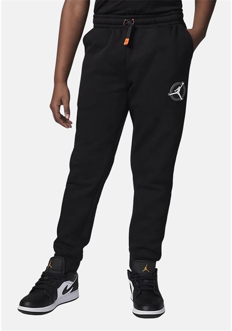 Black sports trousers for boys and girls with logo print JORDAN | Pants | 95C105023