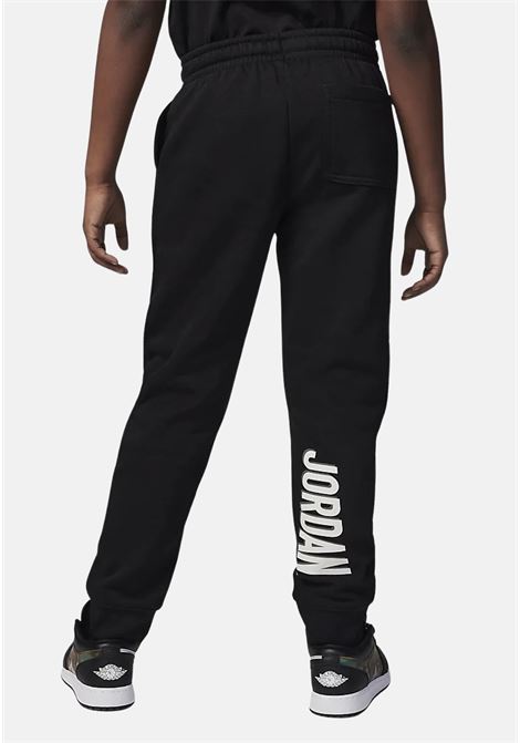 Black sports trousers for boys and girls with logo print JORDAN | Pants | 95C105023