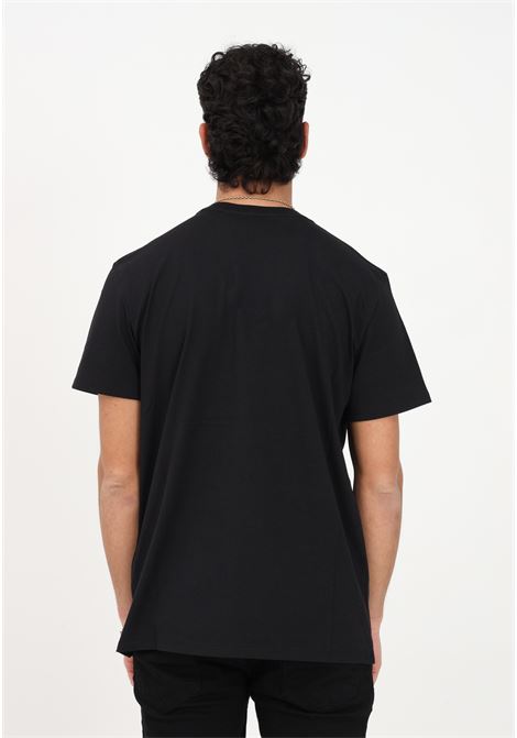 Men's black casual T-shirt with lettering logo print JUST CAVALLI | T-shirt | 74OBHF00CJ200G89