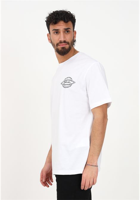 Men's white casual t-shirt with logo print JUST CAVALLI | T-shirt | 74OBHI09CJ400003