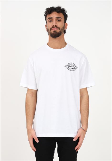 Men's white casual t-shirt with logo print JUST CAVALLI | T-shirt | 74OBHI09CJ400003