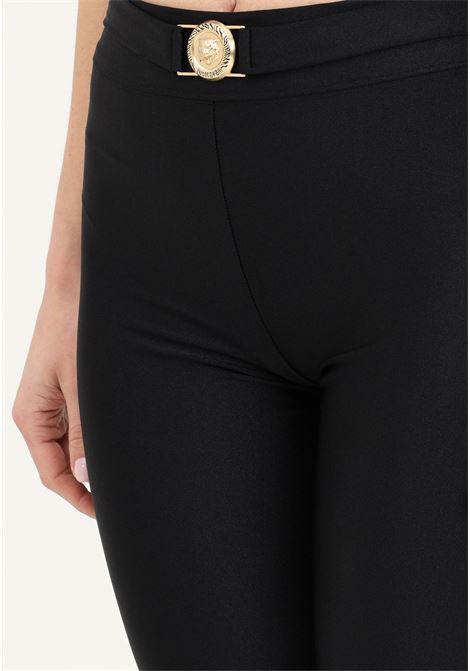 Black leggings for women with logo plate JUST CAVALLI | Leggings | 74PBC103N0008899