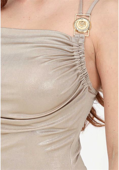Women's satin gold midi dress JUST CAVALLI | Dress | 74PBO924J0076901