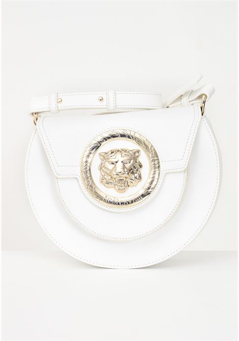 Circular white shoulder bag for women with logo patch JUST CAVALLI | Bag | 74RB4B10ZS796003