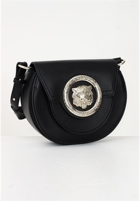Circular black shoulder bag for women with logo patch JUST CAVALLI | Bag | 74RB4B10ZS796899