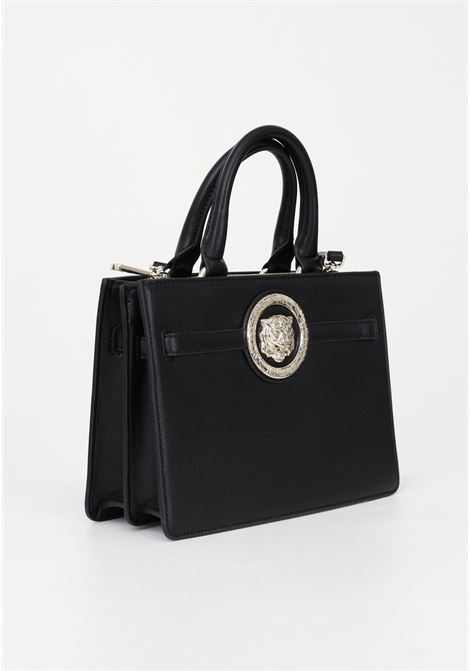 Women's black casual bag with metallic patch JUST CAVALLI | Bag | 74RB4B16ZS796899
