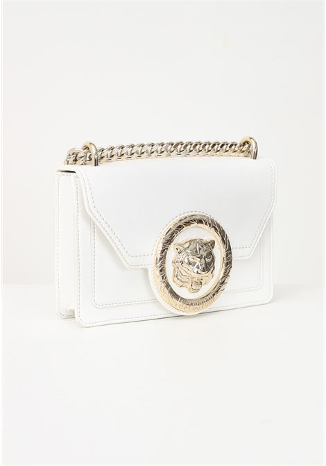Women's white shoulder bag decorated with the iconic lion head JUST CAVALLI | Bag | 74RB4B17ZS796003