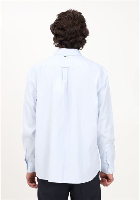 Light blue elegant shirt for men with crocodile patch LACOSTE | Shirt | CH6410GN2
