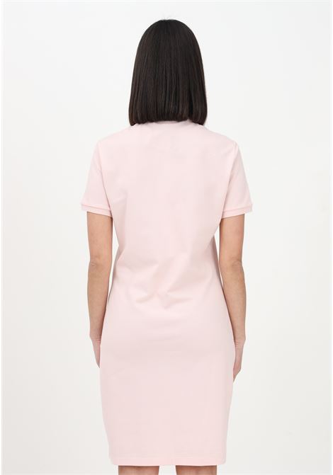 Pink short dress for women with crocodile patch in tone LACOSTE | EF5473ADY