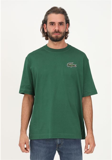 T-shirt casual verde per uomo e donna con patch coccodrillo LACOSTE | T-shirt | TH0062132