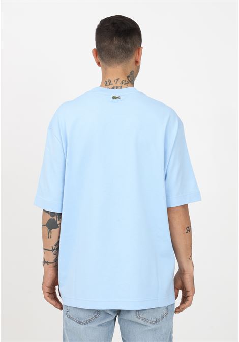 T-shirt casual azzurra per uomo e donna con patch coccodrillo LACOSTE | T-shirt | TH0062HBP
