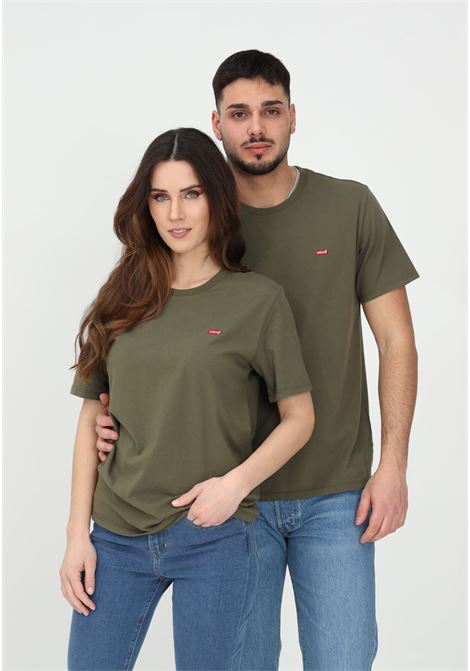 T-shirt casual verde per uomo e donna con patch logo LEVI'S® | T-shirt | 56605-00210021