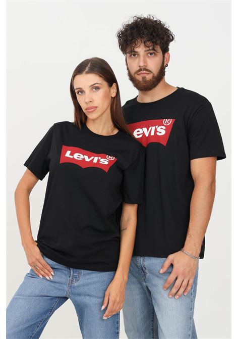 Black casual t-shirt for men and women with logo print LEVI'S® | T-shirt | 17783-01370137