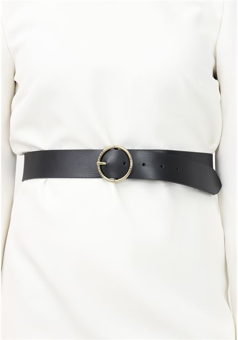 Cintura nera da donna con fibbia rotonda logata LEVI'S® | Cinture | 228952-00003059