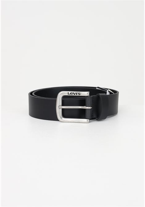 Cintura nera per uomo e donna con fibbia in metallo logata LEVI'S® | Cinture | 229108-00003059