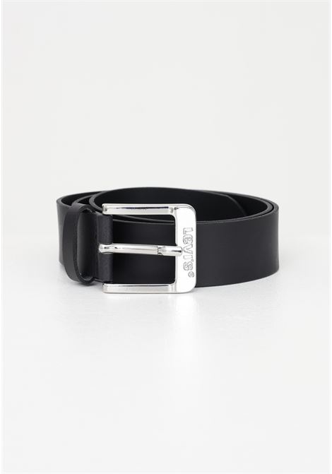 Black belt for women with classic logoed buckle LEVI'S® | Belt | 231717-00003059