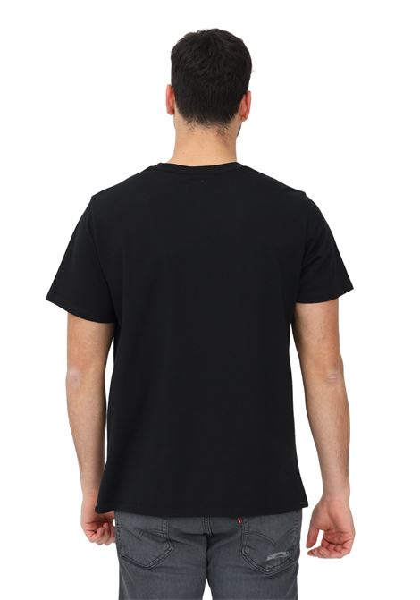 T-shirt casual nera per uomo e donna con patch logo LEVI'S® | T-shirt | 56605-00090009