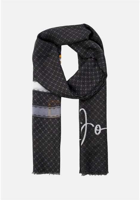Foulard nero da donna con logo e decori belt LIU JO | Foulard | 2A3001T030022222