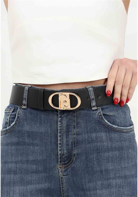 Cintura nera da donna con logo personalizzabile LIU JO | Cinture | AA3251E006122222