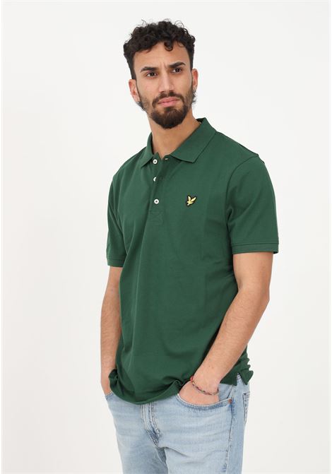 Polo verde da uomo con patch logo LYLE & SCOTT | Polo | LSSP400VOGW510