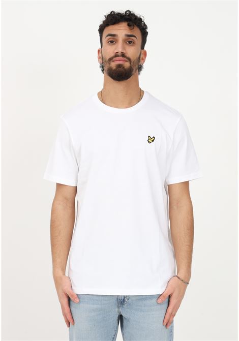 T-shirt casual bianca da uomo con patch logo LYLE & SCOTT | T-shirt | LSTS400VOGE626