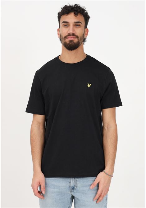 T-shirt casual nera da uomo con patch logo LYLE & SCOTT | T-shirt | LSTS400VOGEZ865