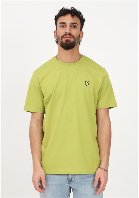T-shirt casual verde da uomo con patch logo LYLE & SCOTT | T-shirt | LSTS400VOGW874