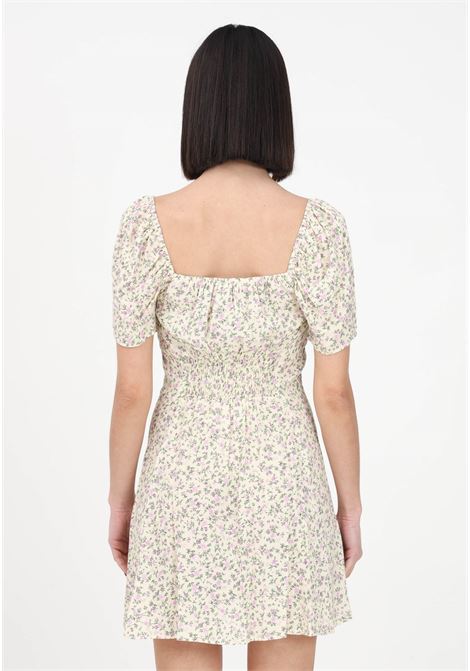 Short cream dress for women with all over flowers Mar de margaritas | Dress | MDMW16HALEYMICRO FIORE CREMA