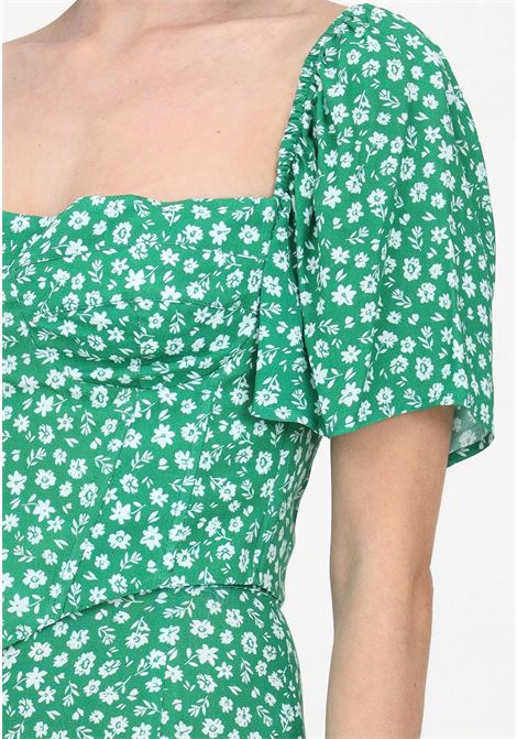 Women's green bodice with floral pattern Mar de margaritas | Top | MDMW45SARAHPROVENZALE VERDE