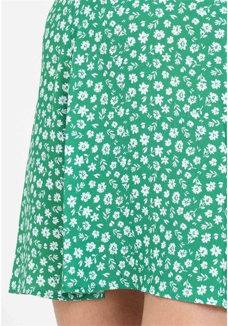 Short green women's skirt with floral print Mar de margaritas | Skirt | MDMW70KATEPROVENZALE VERDE
