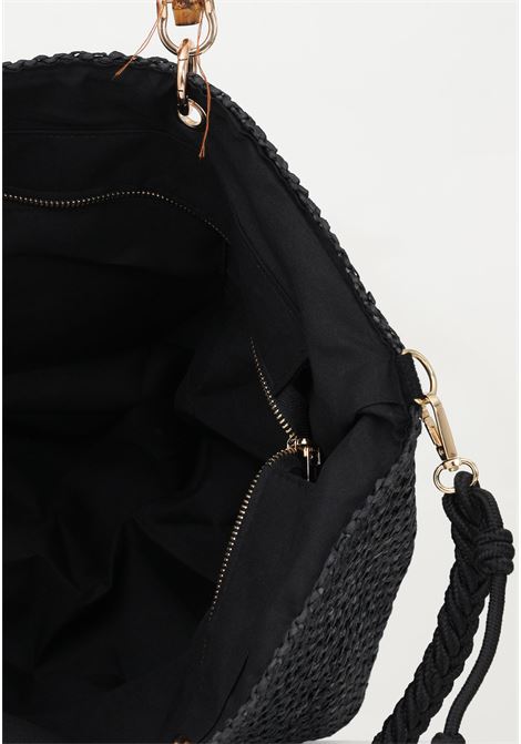 Bambù Star women's black beach bag in double raffia MARC ELLIS | Bag | BAMBU' STARBLACK