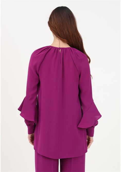 Purple women's blouse with ruffles on the sleeves MAX MARA | Blouse | 2361910134600032