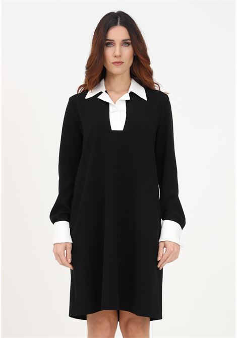 Short black dress for women with different collar and cuffs MAX MARA | 2362210137600001