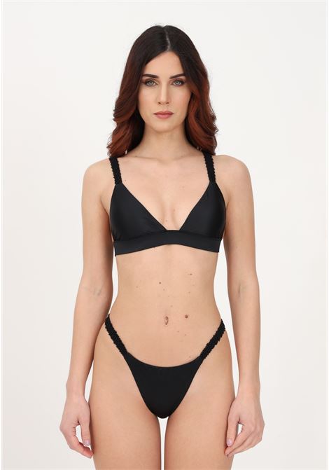 Bikini nero da donna con ricamo perline ME FUI | Beachwear | MF23-0010NR.