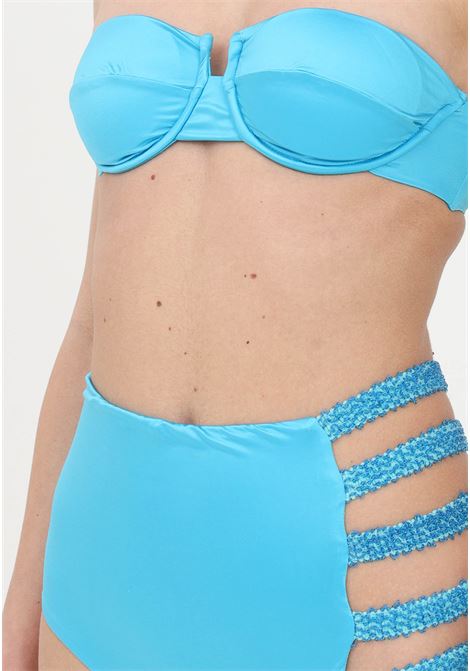 Bikini azzurro da donna con fascia e slip retrò ME FUI | Beachwear | MF23-0011TR.