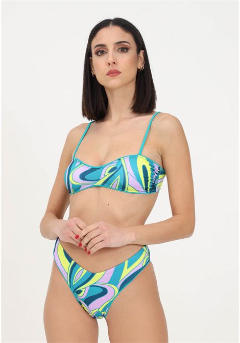 Bikini multicolor da donna con fantasia astratta ME FUI | Beachwear | MF23-0131X1.