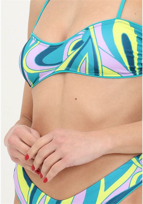 Multicolor women's bikini with abstract pattern ME FUI | Beachwear | MF23-0131X1.